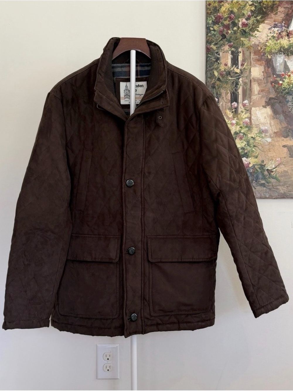 London Fog Quilted Brown Field Jacket
